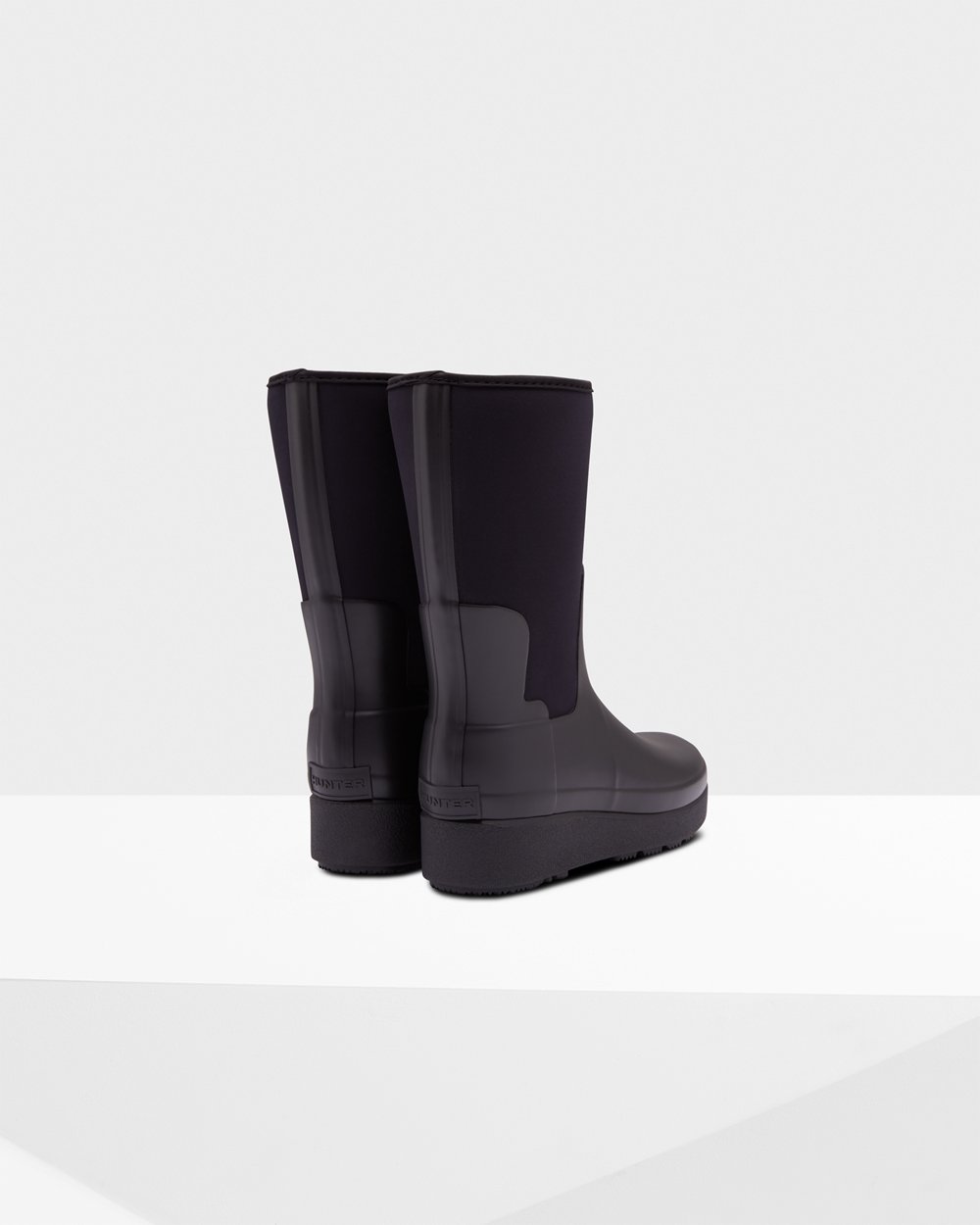 Botas Creeper Hunter Feminina Pretas - Refined Slim Fit Neoprene Short - 94EVUYQTR